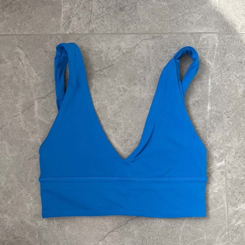 Blue lululemon v neck sports bra